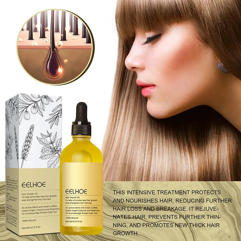 Natural hair growth oil efficiently prevents hair loss