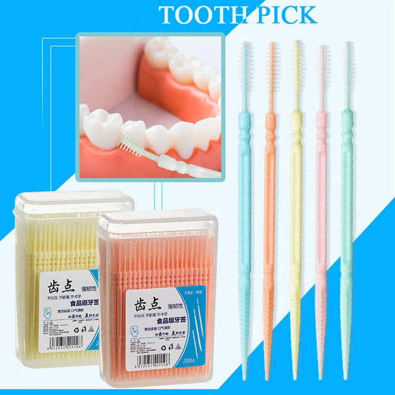 Interdental Brushes Silicone Toothpicks Teeth Floss Oral Hygiene Teeth Cleaning Soft Bristle Clean Between Teeth Toothbrush