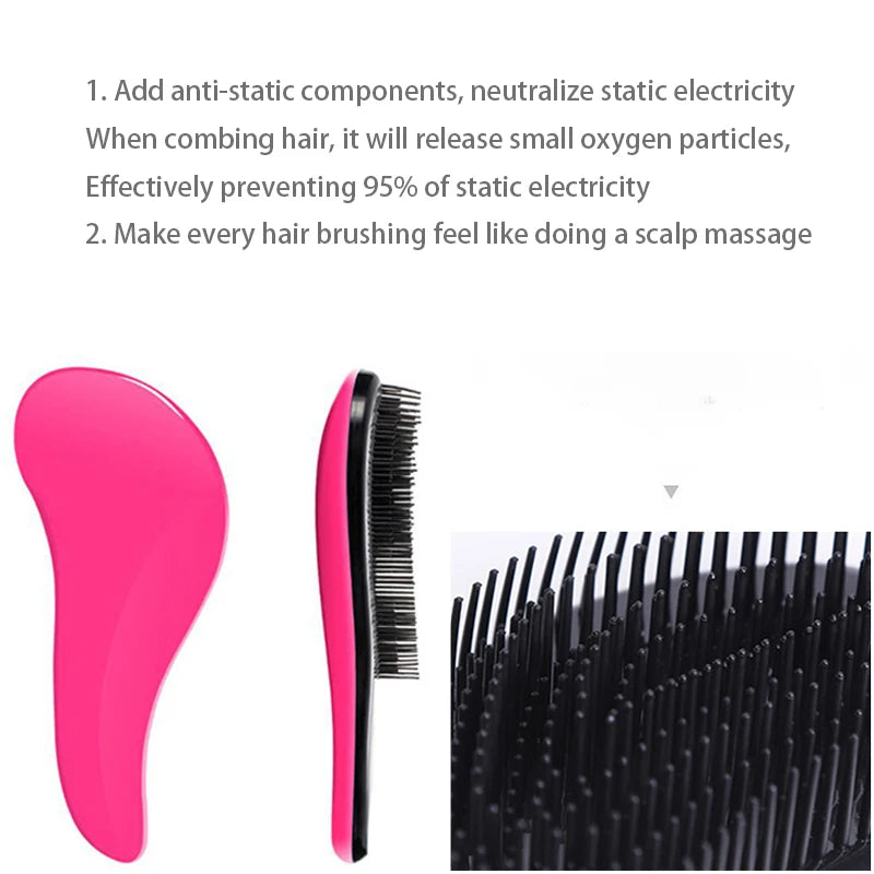 1pcs Hot Magic Handle Comb Anti-static Massage Hair Brush Tangle Detangle Shower Massage Hairbrush Comb Salon Hair Styling Tool