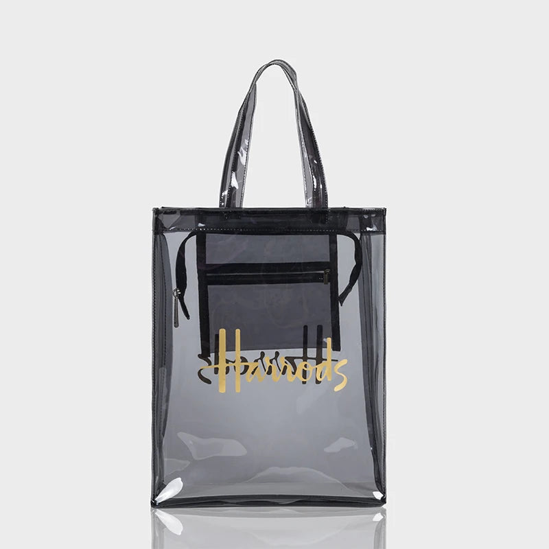 PVC Waterproof Eco Friendly Shopper Bags Women Large Capacity Shopping Totes Stylish Jelly Reusable Shoulder Bags Female Handbag