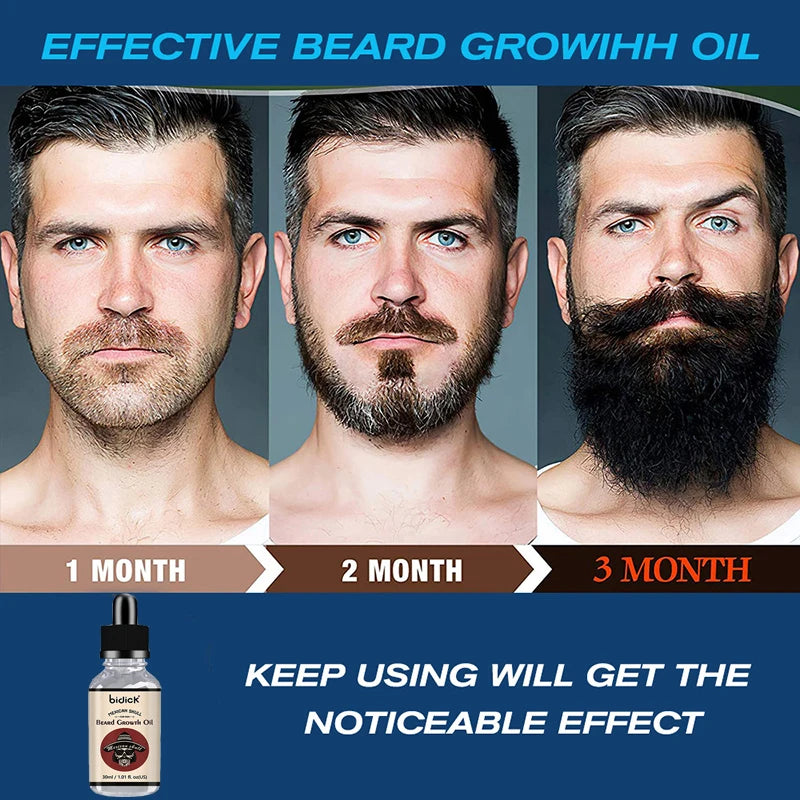 Beard Growth Essential Oil Grow Beard Thicker & More Full Thicken Hair Beard Oil For Men Beard Grooming Treatment Beard Care