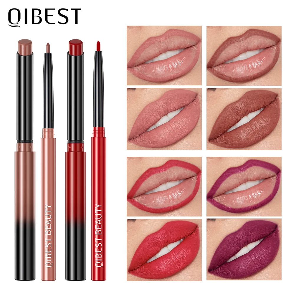2025 New Matte Nude Lipstick Pen Long Lasting Lipliner Lip Pencil Waterproof