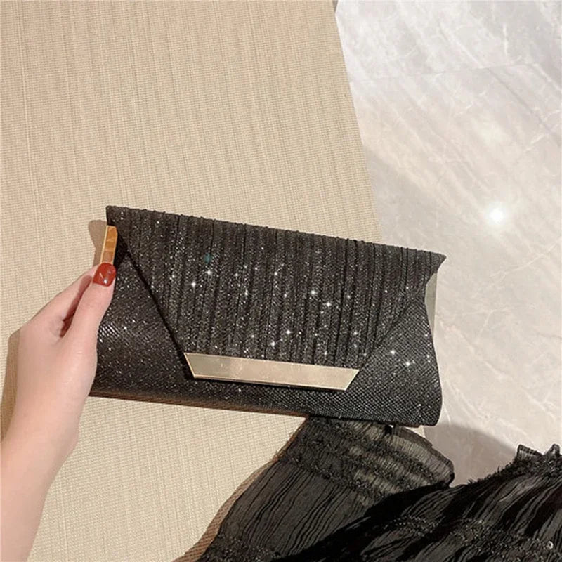 Popular Women Exquisite Evening Bag Party Banquet Glitter Purse Lady Elegant Wedding Clutches Handbag Female
