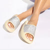 2023 women's/men new women's shoes with diamond face, thin flash thick bottom slippers sandals outdoor beach slippers 36-45