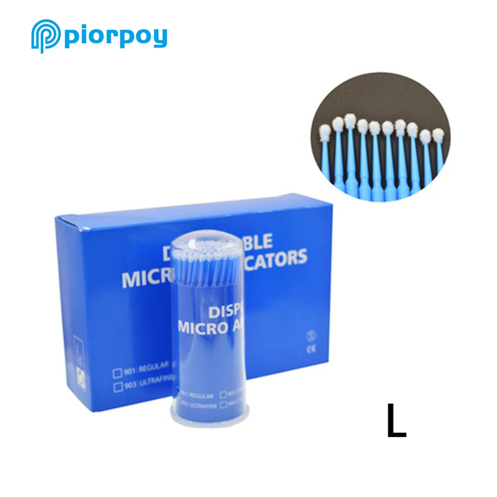 PIORPOY 100Pcs Dental Micro Brush Bottle Dental Disposable Micro Brushes Applicators Brush Teeth Oral Dentist Materials Dropship