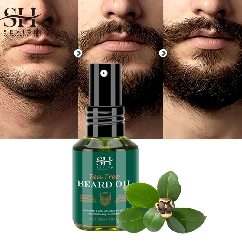 SEVICH 2023 Natural Tea Tree Nourishing Regrowth Oil  For Men Anti Hair Loss Product Man Beard Hair Growth Care Essence Oil