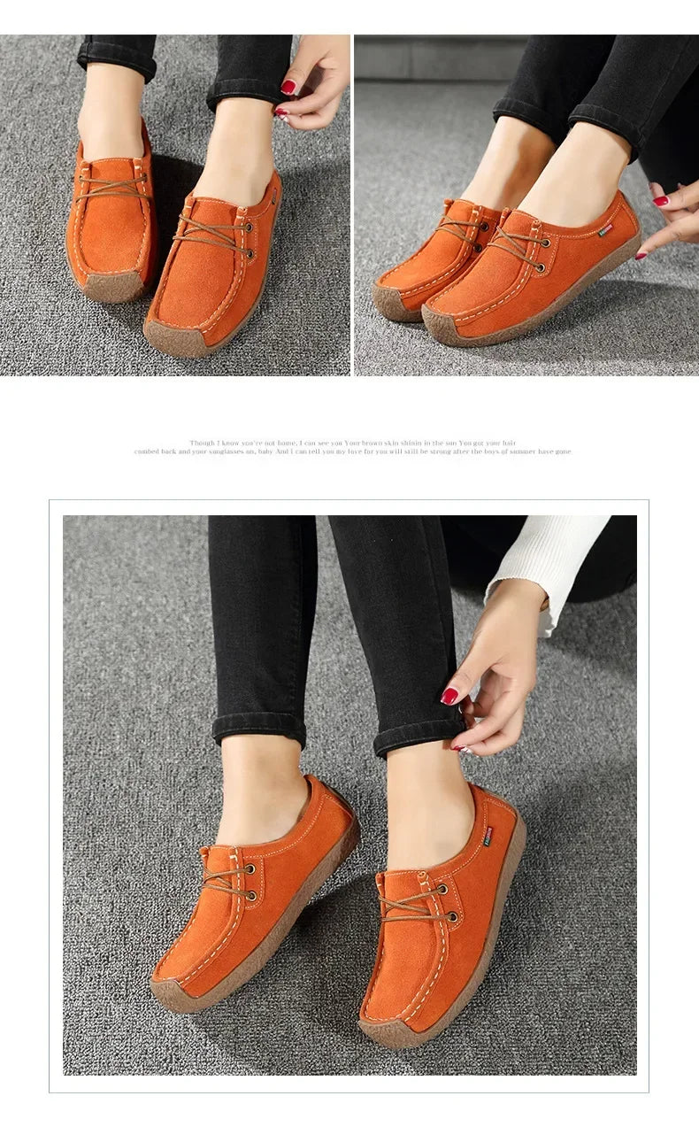 Women Flats Fashion Casual Sneakers  Autumn New Comfortable Female Casual Walking Footwear Fashion Large Size Loafers Shoes