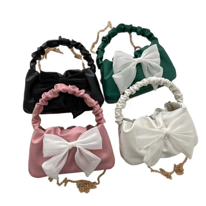 Women BowKnot Handbags Fashion Chain Shoulder Bags Messenger Bags PU Leather Bags
﻿