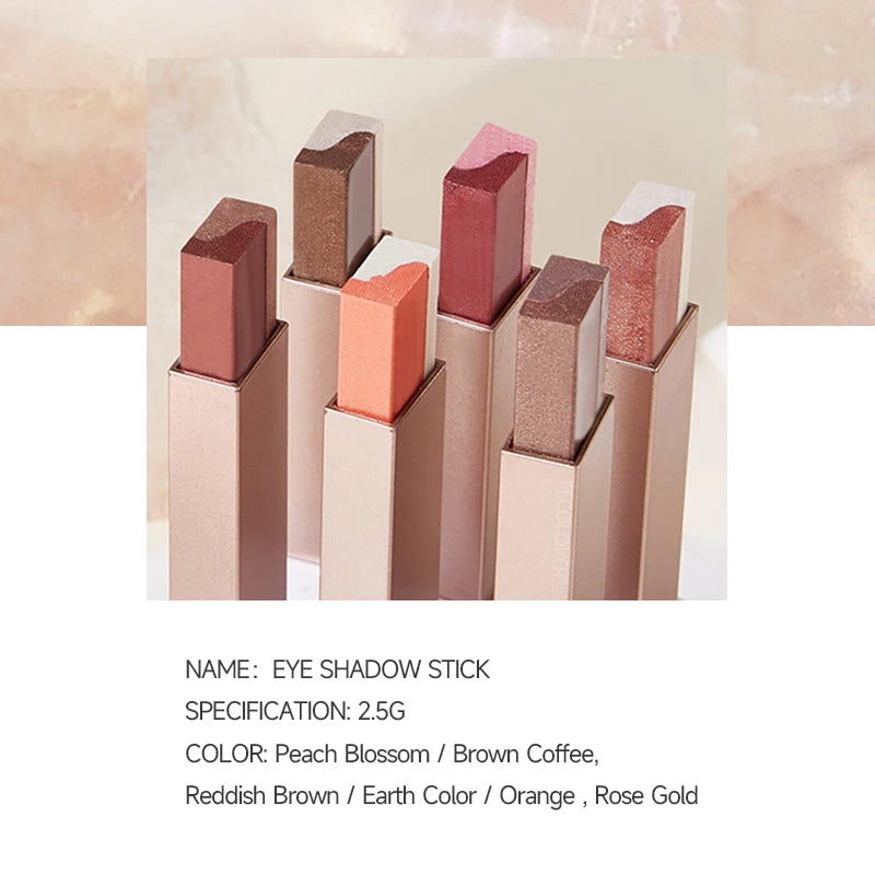 High Quality Double Color Gradient Eye Shadow Stick Matte Eyeshadow Waterproof Bicolor Shimmer Cosmetics Beauty Makeup Tool