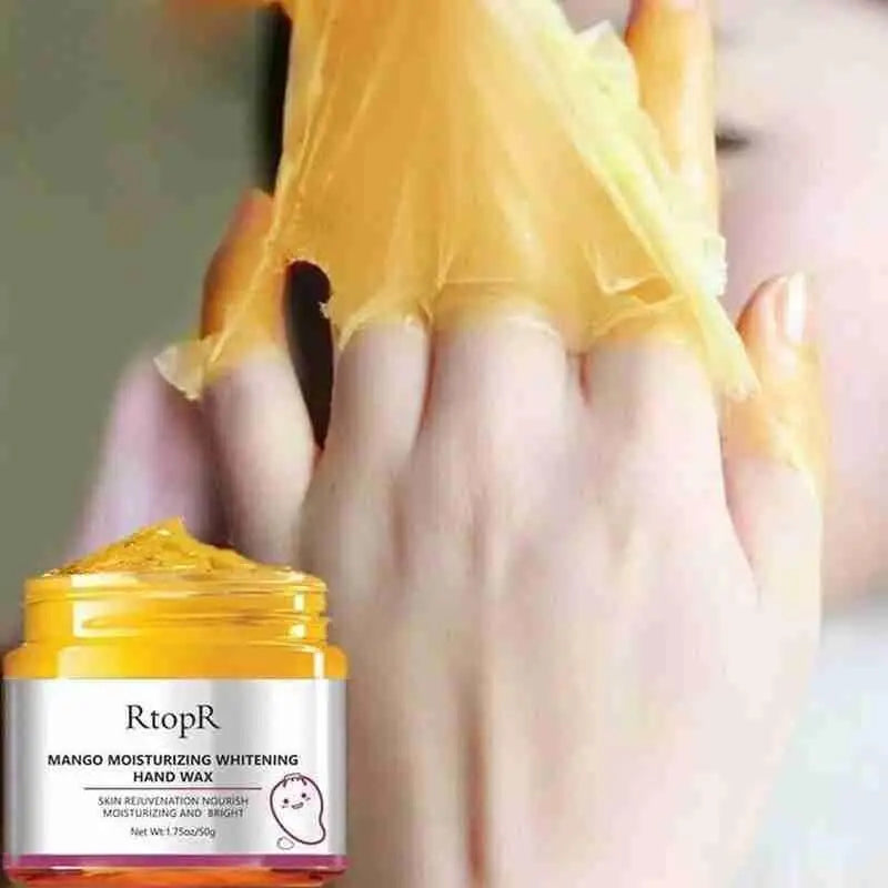 Mango Moisturizing Hand Wax Whitening Hand Mask Anti-Aging Nourishing Hand Calluses Improve Dryness Care Skin Exfoliating Q0B6