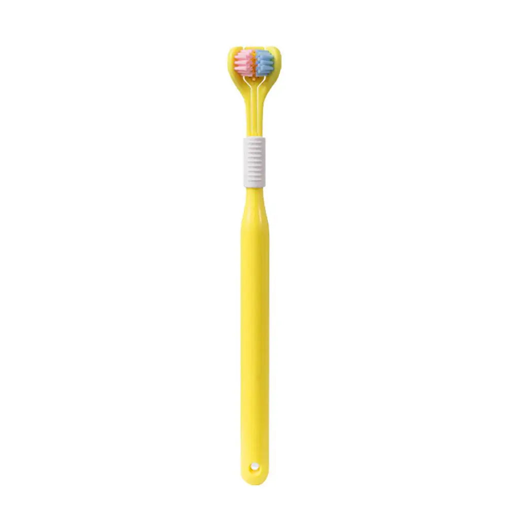 3D Stereo Three-Sided Toothbrush Ultra Fine Soft Hair Toothbrushes Teeth Deep Adult Cleaning Scraper Brush Care Tongue Oral D5Z5