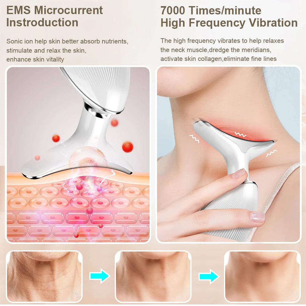 Face Lifting Machine EMS Facial Microcurrent Device Neck Face Lifting Massager Skin Tighten  Anti-wrinkle Double Chin Remover