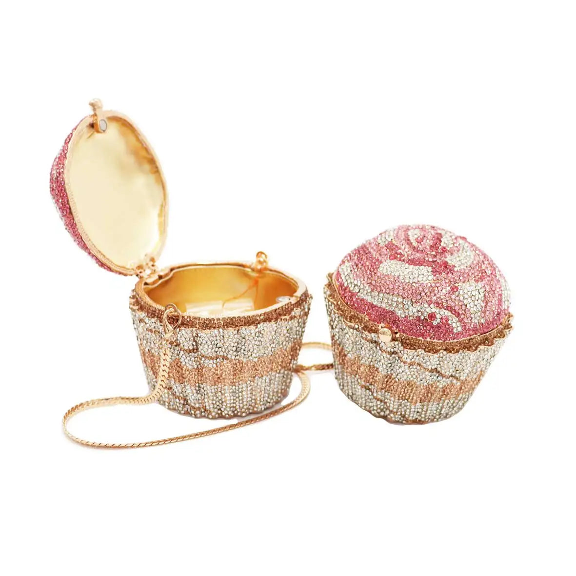 Designer Brand Luxury Crystal Evening Bag Fashion Cupcake Diamond Clutch Soiree Purse Women Wedding Bride Cake Handbags  SC515