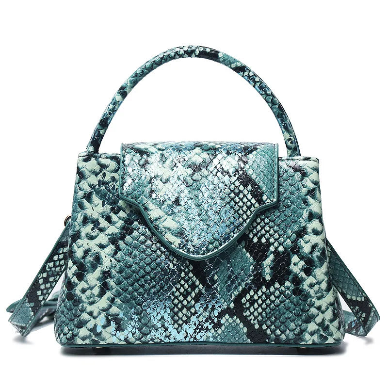 2023 Fashion New Snake Handbag Luxury Brand Design Women Loved Shoulder Tote Bag Ostrich Leather Pouch