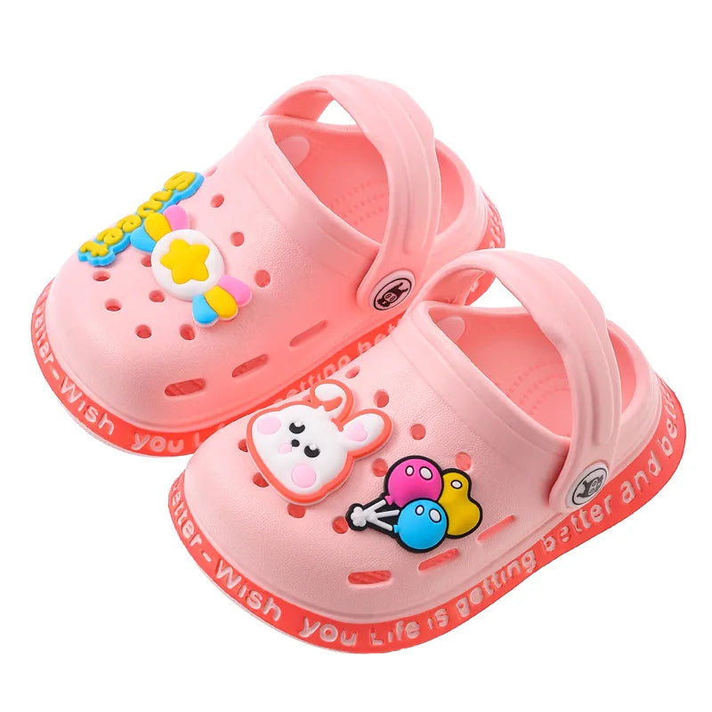 Kids Sandals for Girls Boys Cartoon 2022 Summer Children's Garden Shoes Toddler Baby Slippers Soft Sole Anti-Slip Shoes