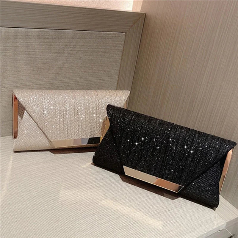 Popular Women Exquisite Evening Bag Party Banquet Glitter Purse Lady Elegant Wedding Clutches Handbag Female