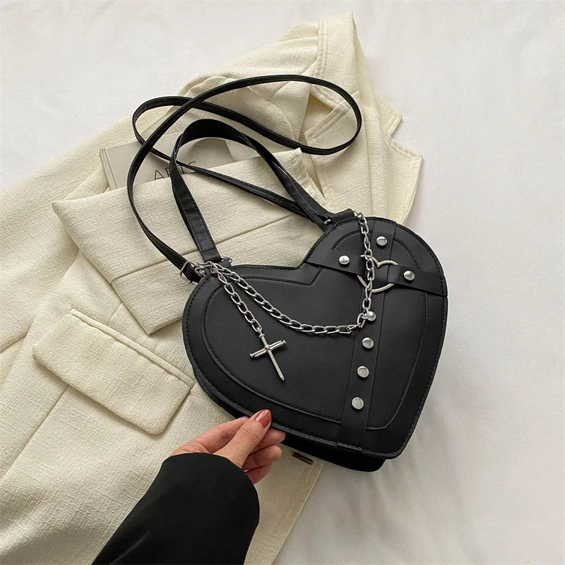 Korean Cute Niche Design Foreign Gas Crossbody Bag Handbag Winter New Trend Love Shoulder Bag One Shoulder Diagonal Shoulder Bag