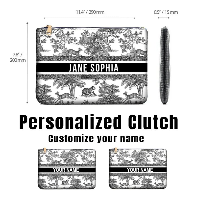 Spring Summer WOMAN BAG Fashion Designer Party Clutch Personalized Custom Print Name Letter Beach Bag Travel Cosmetic Bag