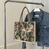 Casual Women's Floral Tote Shoulder Bag Retro Large Capacity Crossbody Bags for Women Linen Zipper Handbags Luxury Designer