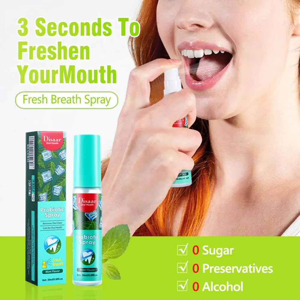 3pcs 20ML Breath Freshener Spray Lemon Grape Mint Flavor Artifact Female Male Portable Breath Kissing Mouth Spray Cleaning Spray