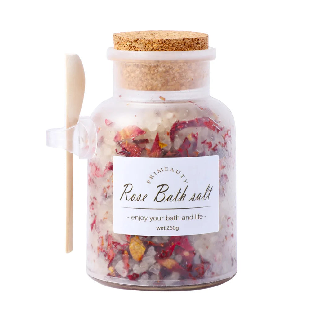 Rose Dried Flower Bath Salt Nourishing Skin Medium Coarse Salt Himalayan Salt Bath Soak Foot Bath Foot Bath