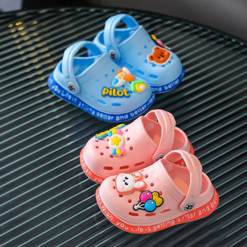 Kids Sandals for Girls Boys Cartoon 2022 Summer Children's Garden Shoes Toddler Baby Slippers Soft Sole Anti-Slip Shoes