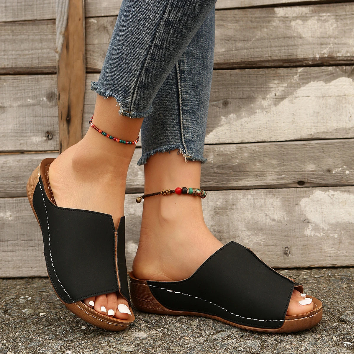 New Women's Sandals Premium Orthopedic Bunion Corrector Flats Casual Soft Sole Beach Wedge Vulcanized Shoes Zapatillas De Mujer