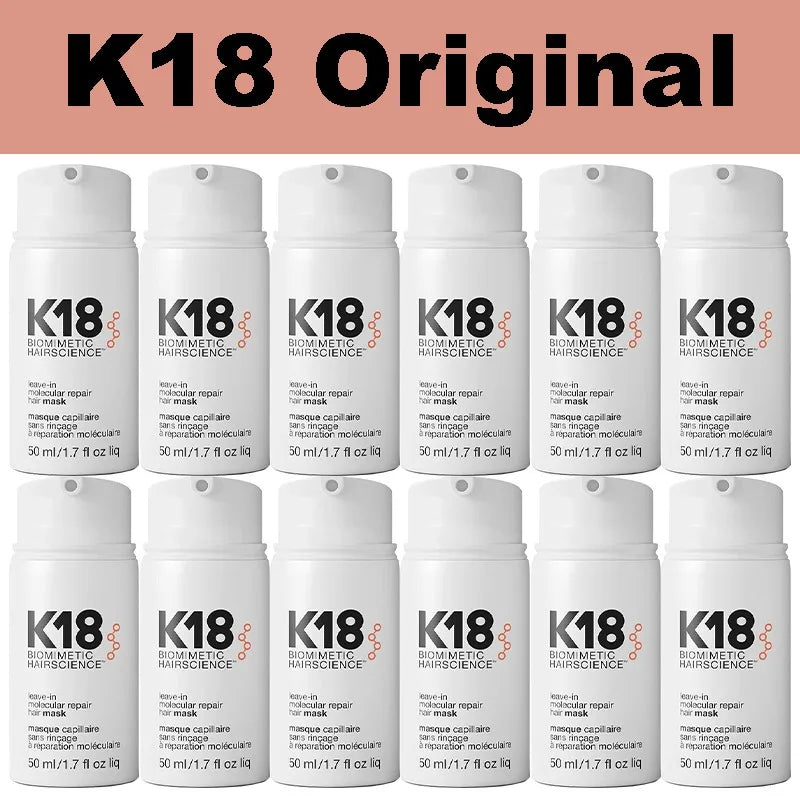 50ml K18 Original Leave-In Repair Hair Mask Treatment To Repair Dry or Damaged Hair 4 Minutes To Reverse Hair Damage Moisturize