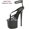 Walking Show Stripper Heels Clear Shoes Woman Platforms 15cm High Heels Sandals Women Sexy Fish Toe Wedding Shoes Flip Flops