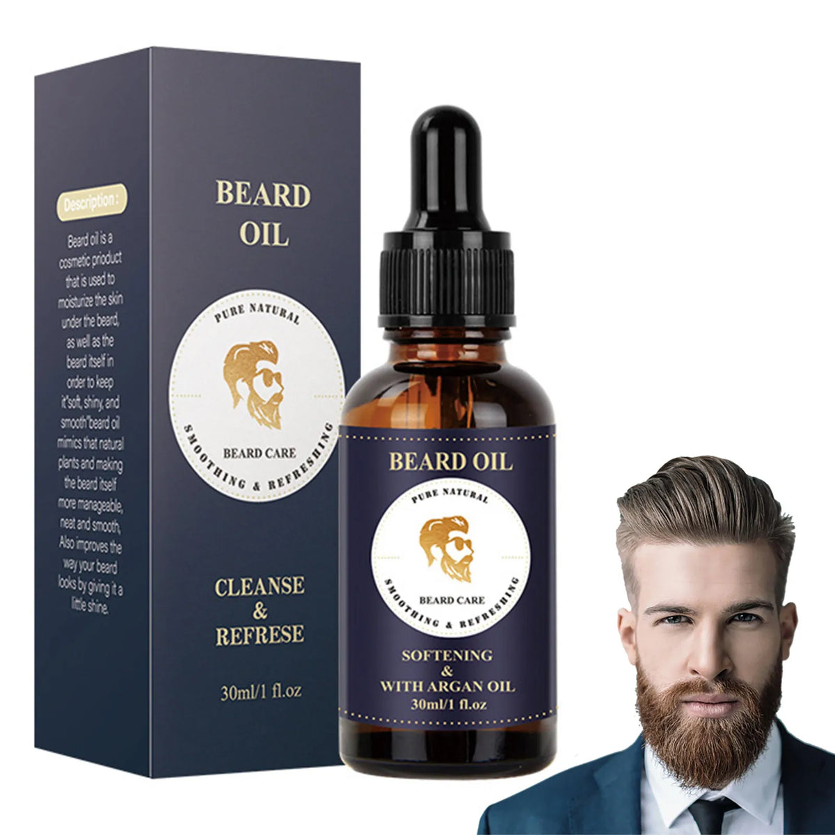 New Beard Oil for Men Conditioner Provide Nourishment Enhance Natural Shine Softens Strengthens Beards Mustaches