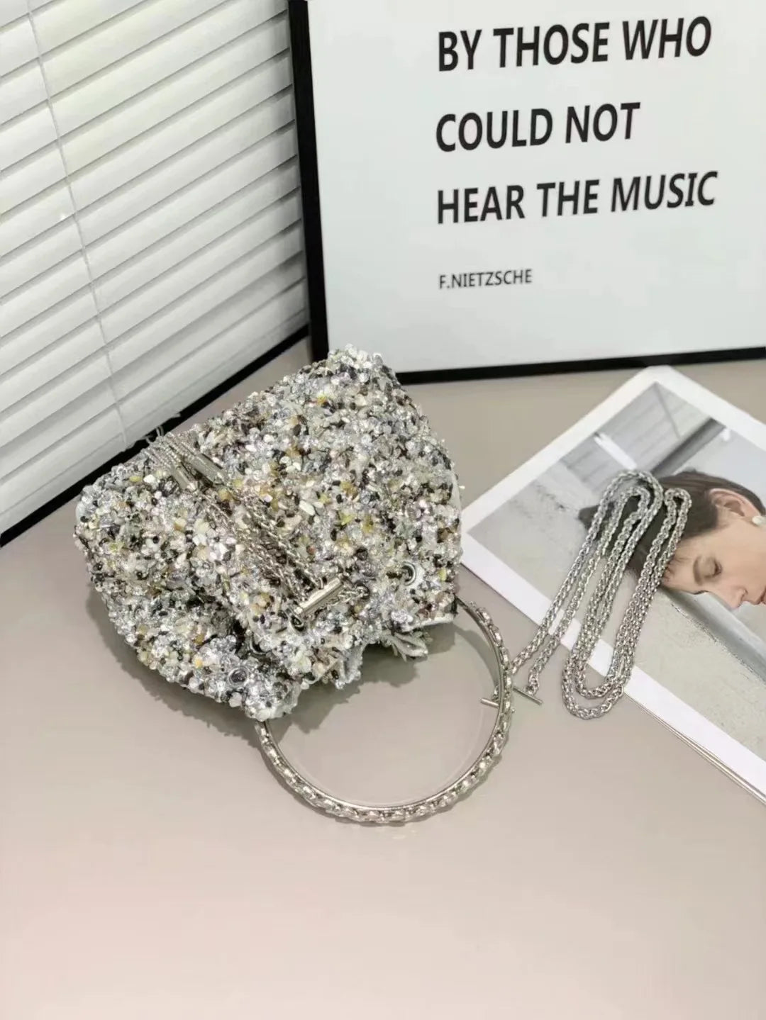 Luxury Designer Colorful Stones Evening Clutch Bag Wedding