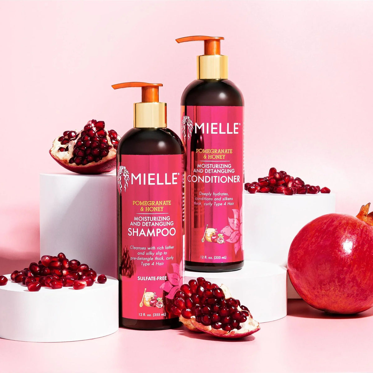 Pomegranate & Honey Detangling Mielle hair care Shampoo and Conditioner