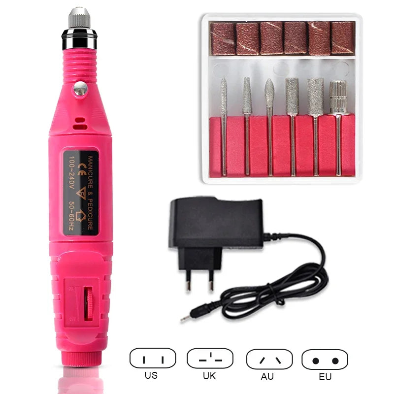 Nail Set Acrylic Manicure Kit UV Lamp Dryer With Nail Gel Polish Kit Soak Off Manicure Tools Set Electric Nails Drill Nail Tools