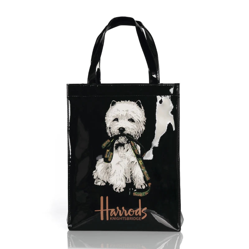 Green Striped PVC Women's Tote