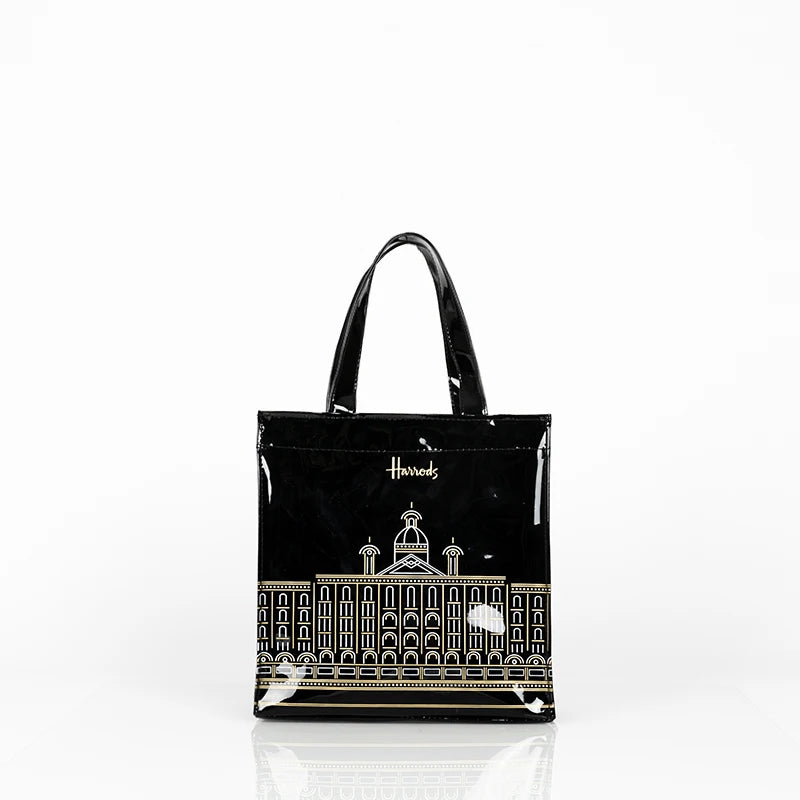 Green Striped PVC Women's Tote