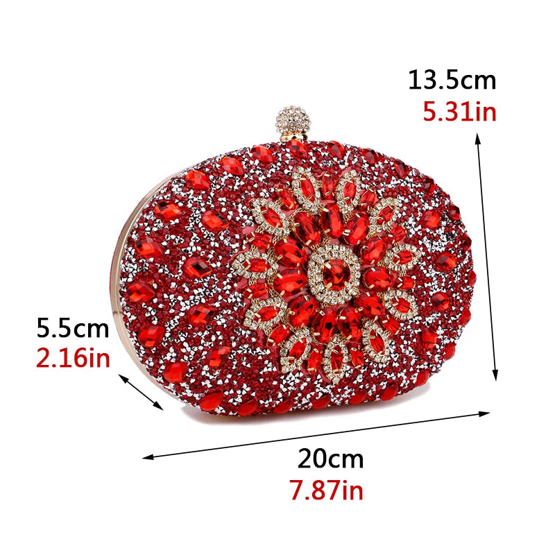 Diamond Women Luxury Clutch Evening Bag Wedding Crystal Ladies Cell Phone Pocket Purse Female Wallet for Party Quality Gift