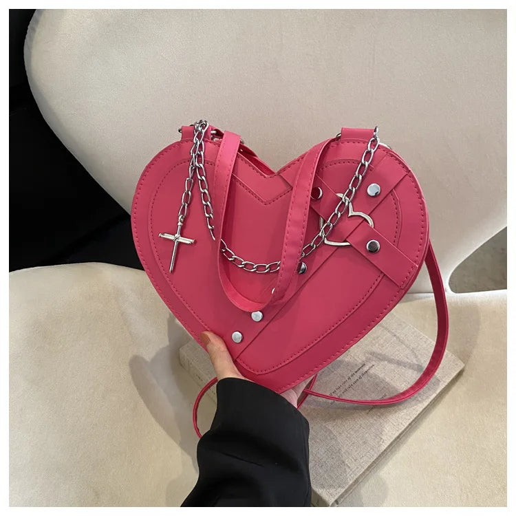 Korean Cute Niche Design Foreign Gas Crossbody Bag Handbag Winter New Trend Love Shoulder Bag One Shoulder Diagonal Shoulder Bag