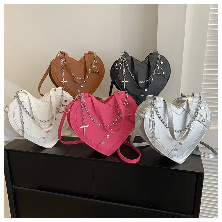 Korean Cute Niche Design Foreign Gas Crossbody Bag Handbag Winter New Trend Love Shoulder Bag One Shoulder Diagonal Shoulder Bag