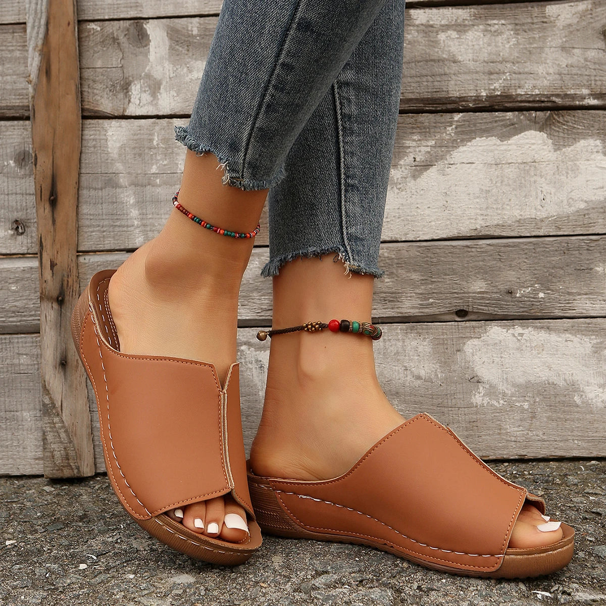 New Women's Sandals Premium Orthopedic Bunion Corrector Flats Casual Soft Sole Beach Wedge Vulcanized Shoes Zapatillas De Mujer