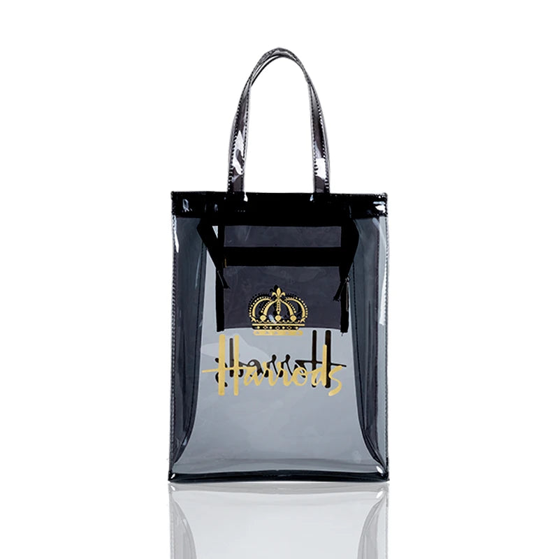 PVC Waterproof Eco Friendly Shopper Bags Women Large Capacity Shopping Totes Stylish Jelly Reusable Shoulder Bags Female Handbag