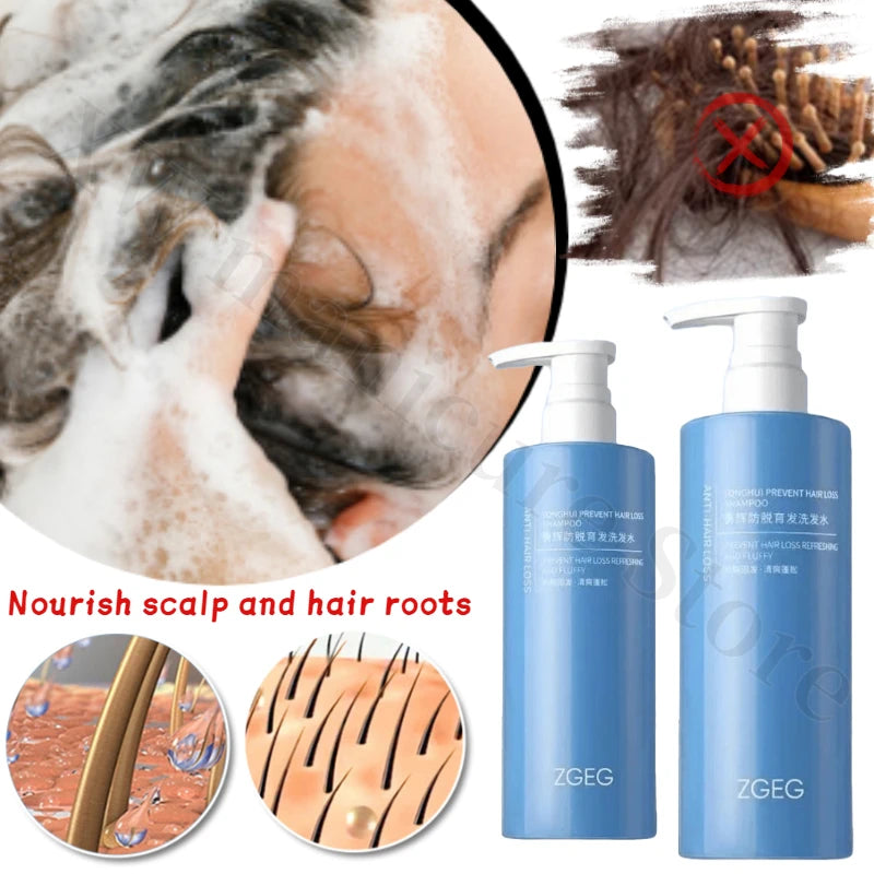 Ginger Anti-hair Loss and Growth Shampoo Deeply Nourishes Hair Roots Oil Controls Fluffy Clean Scalp 400ml