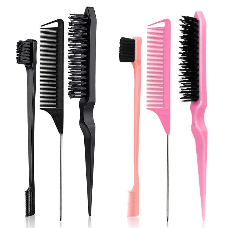 Comb Set Hair Styling Special Pointy Tail Beating Double Headed Brush Eyebrow Long Barber Makeup Updo Children Hair Salon Tools