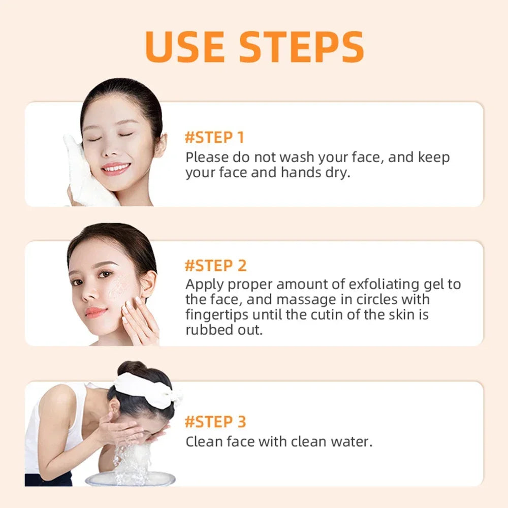 Orange Exfoliating Gel Dead Spot Remover Brighten Peeling 50g Gentle Repair Scrub Whiten Hydrating Moisturizer Korean Skin Care