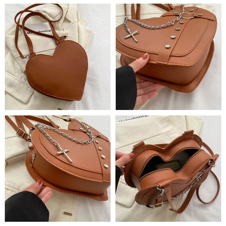 Korean Cute Niche Design Foreign Gas Crossbody Bag Handbag Winter New Trend Love Shoulder Bag One Shoulder Diagonal Shoulder Bag