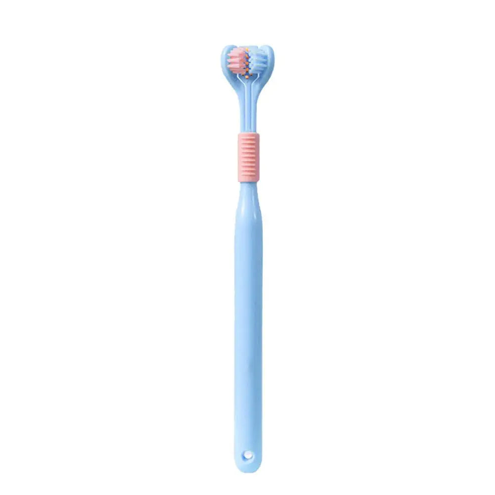 3D Stereo Three-Sided Toothbrush Ultra Fine Soft Hair Toothbrushes Teeth Deep Adult Cleaning Scraper Brush Care Tongue Oral D5Z5