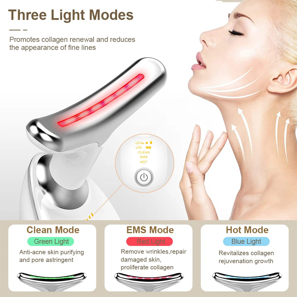 Face Lifting Machine EMS Facial Microcurrent Device Neck Face Lifting Massager Skin Tighten  Anti-wrinkle Double Chin Remover