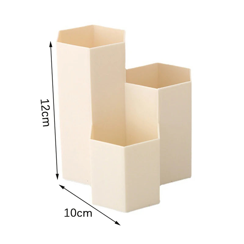 3 Lattices Cosmetic Make-up Brush Storage Box