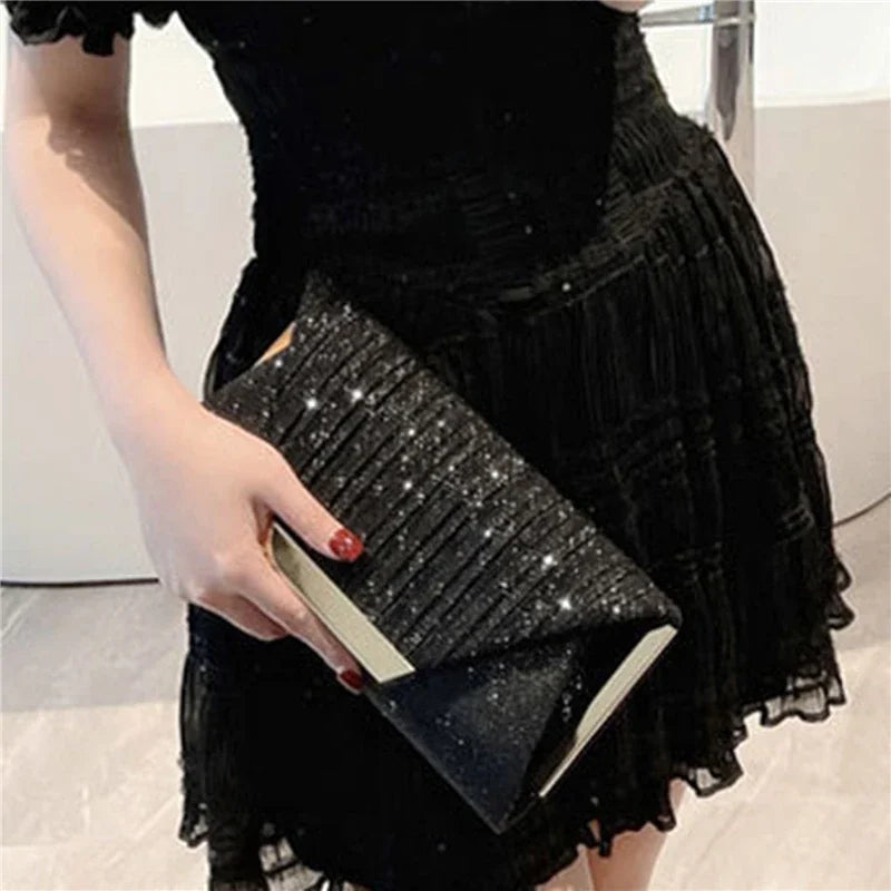 Popular Women Exquisite Evening Bag Party Banquet Glitter Purse Lady Elegant Wedding Clutches Handbag Female