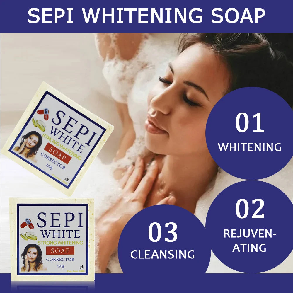 Gluta Master Sepi White Strong Whitening Skin Care Set Bleaching Lightening Softer Smoother Skin Care Products for Dark Skin