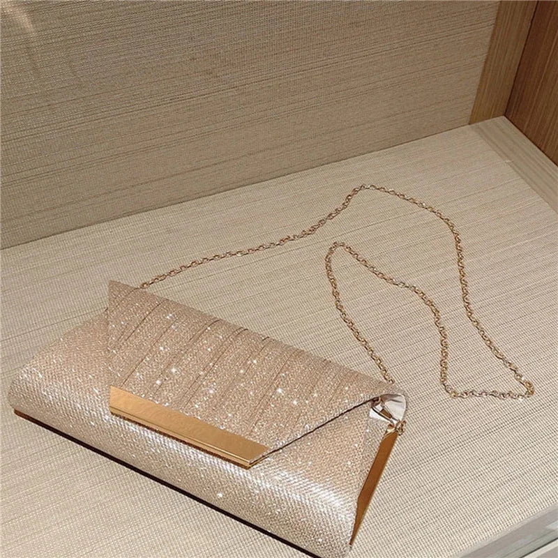 Popular Women Exquisite Evening Bag Party Banquet Glitter Purse Lady Elegant Wedding Clutches Handbag Female